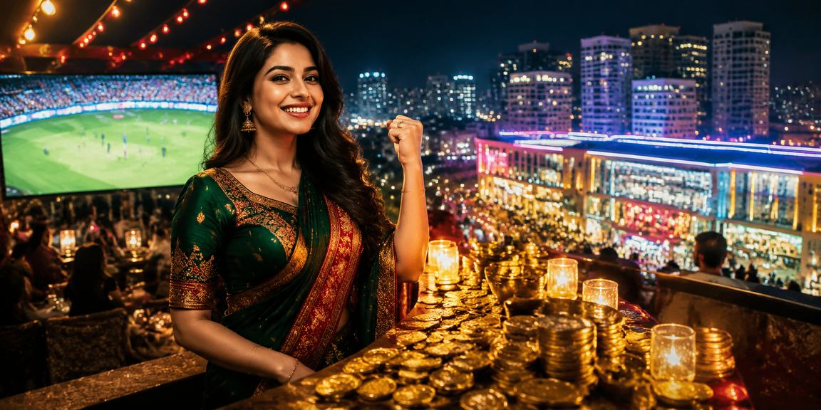 নিয়নলাইটে ক্রিকেট বেটিংয়ের উত্তেজনা উপভোগ করছেন একজন বাংলাদেশি